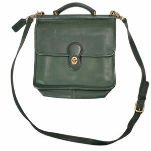 Vintage Coach Bag Willis Top Handle Bottle Green